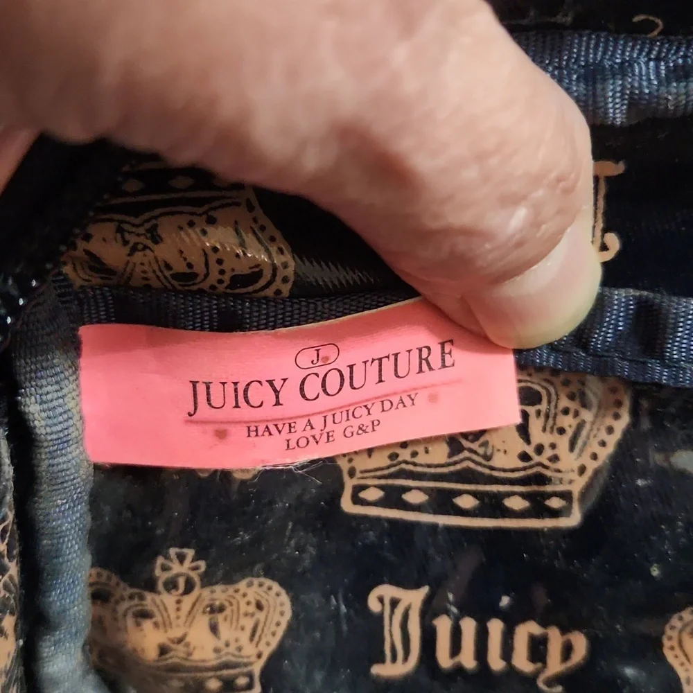 Rare Y2K Juicy Couture Make-up Bag/Organizer Dark Blue And Pink - Picture 8 of 14